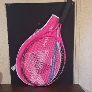 Pink Tennis Racket with Cover